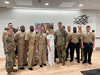 USS Charleston Commanding Officer Briefs Local Military Leaders in the Charleston Area